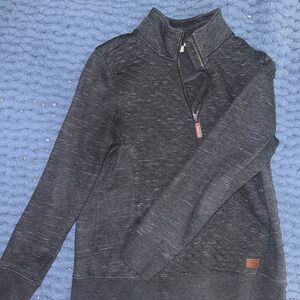 LL Bean Dark Gray Quarter-Zip Pullover